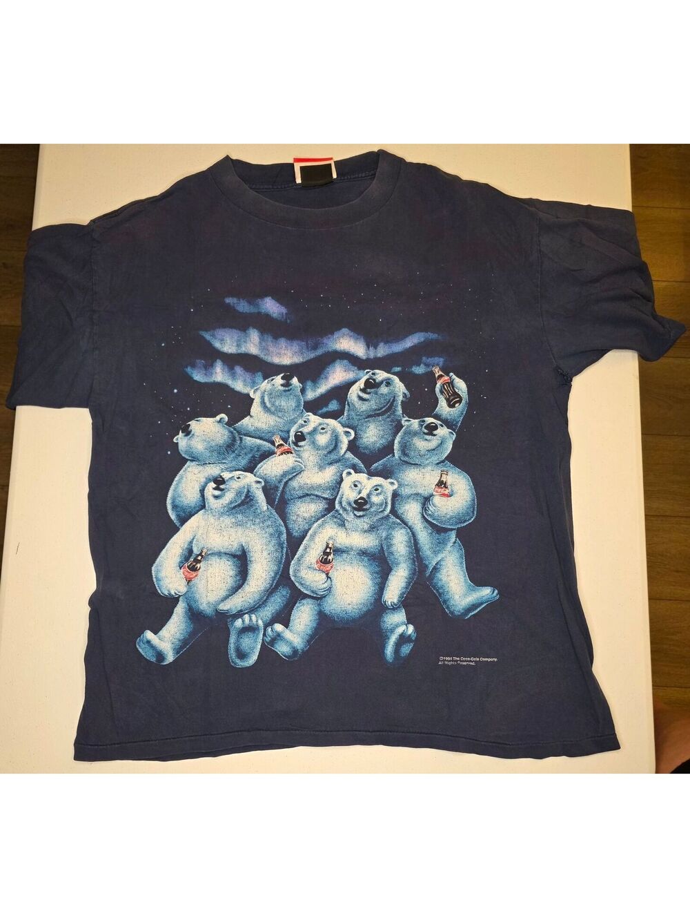 1994 Coca Cola Polar Bear Double Sided Promo Tee